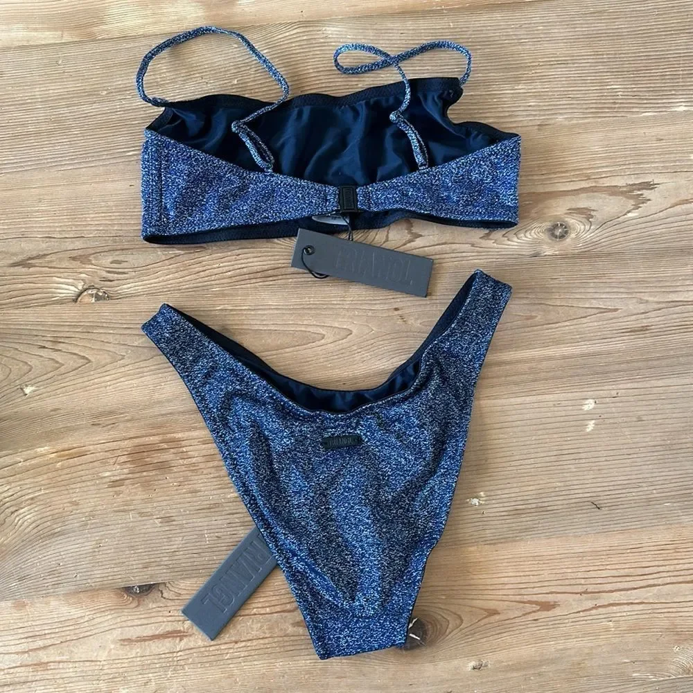 triangl swimwear Sparkle Dark Blue Two-Piece Bikini